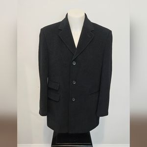 Milestone Wool Blend Mid-Length Coat Size MED/EUR 50 Black EUC